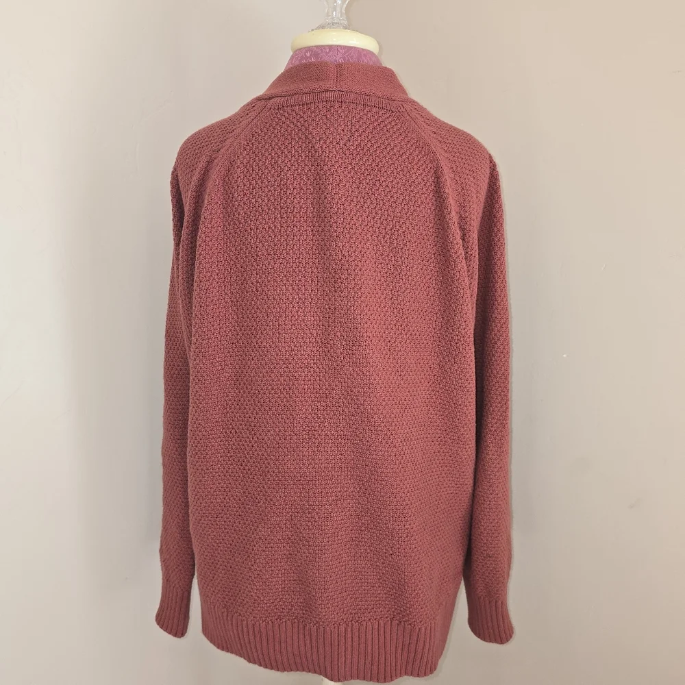 Gap Women's Cotton Knit Long Sleeve Button Cardigan Size XL Gingerbread - Picture 2 of 5